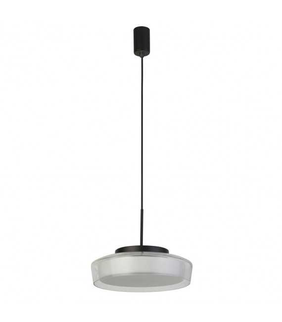 Puck bathroom ceiling light Glass, mild steel Matt black, Clear, opal