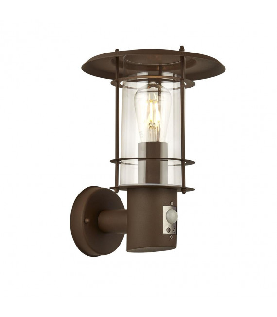 Lanterna da giardino Edgeware in acciaio inossidabile marrone ruggine a 1 luce 12,5"