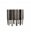 Applique design Rotunda 2 ampoules Verre,acier inoxydable,acier doux Chrome noir,Fumé