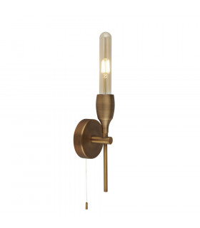 Applique murale Tubes Acier doux Bronze 1 ampoule 24cm
