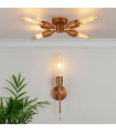 Applique murale Tubes Acier doux Bronze 1 ampoule 24cm