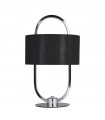 Lampe de table Madrid 1 ampoule Plastique,tissu,acier doux Chrome,noir