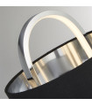 Madrid 1-Light Table Lamp Plastic, Fabric, Mild Steel Chrome, Black