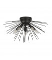Plafonnier Sputnik Acier doux Noir mat 5 ampoules 30cm