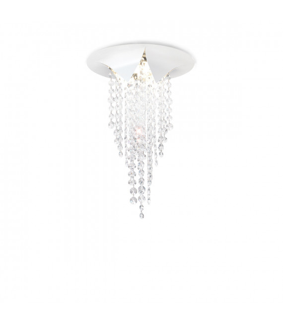 Design Plafoniera in ghisa 1 lampadina Bianco opaco
