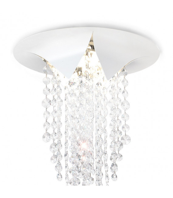 Plafonnier Design Fonte 1 ampoule Mat blanc