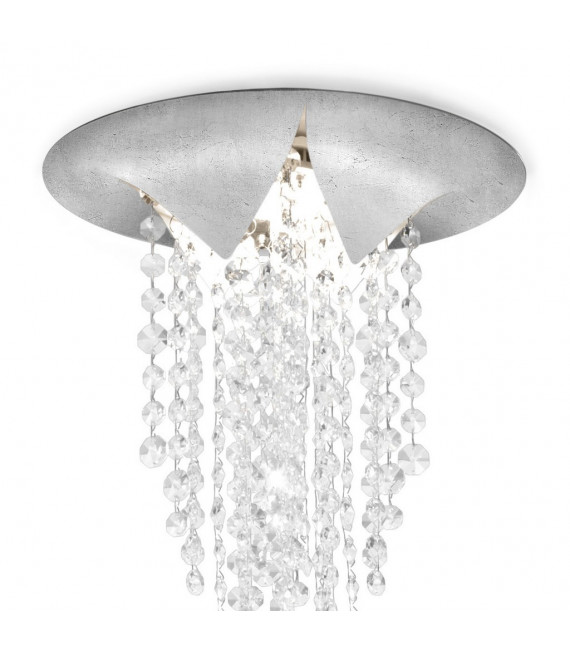 Plafonnier Design Fonte 1 ampoule Argent