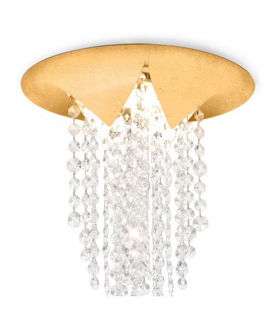 Plafón de diseño hierro fundido 1 bombilla Oro