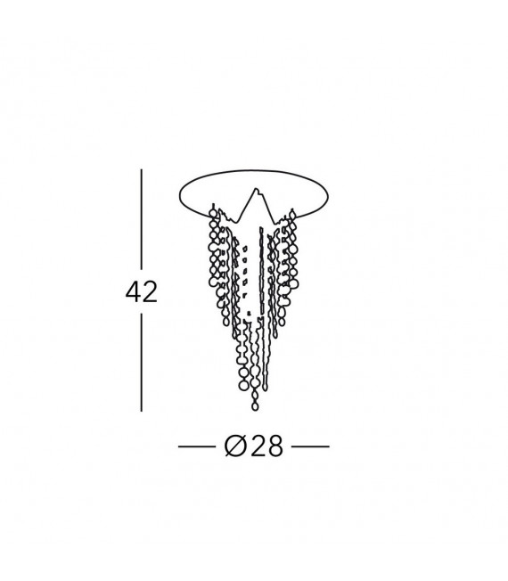 Plafonnier Design Fonte 1 ampoule Cuivre