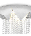 Plafonnier Design Fonte 4 ampoules Argent