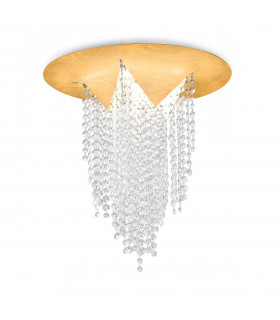 Design cast iron ceiling light 4 gold bulbs