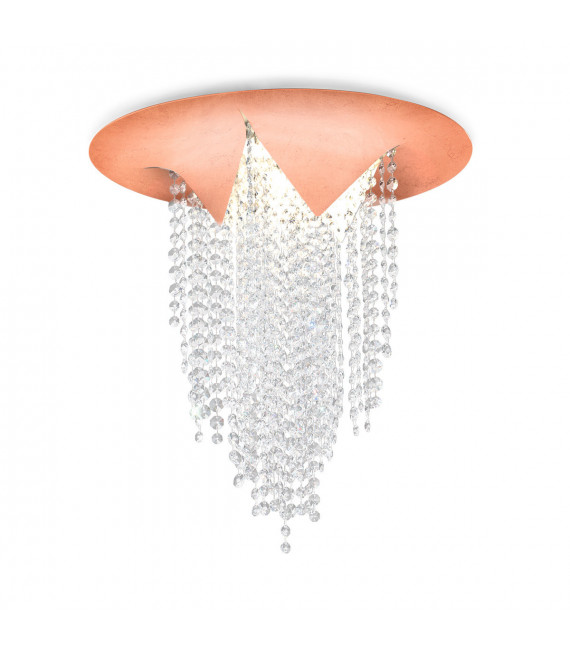 Plafonnier Design Fonte 4 ampoules Cuivre