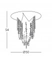 Design cast iron ceiling light 4 copper bulbs