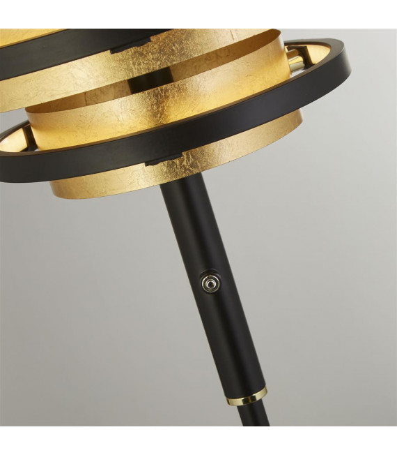 Integrierte LED-Stehlampe Hive Weichstahl, Aluminium Messing poliert, Gold, Mattschwarz 5 Glühbirnen 148 cm