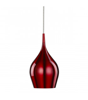 Pendant Vibrant Red 1 bulb 142cm