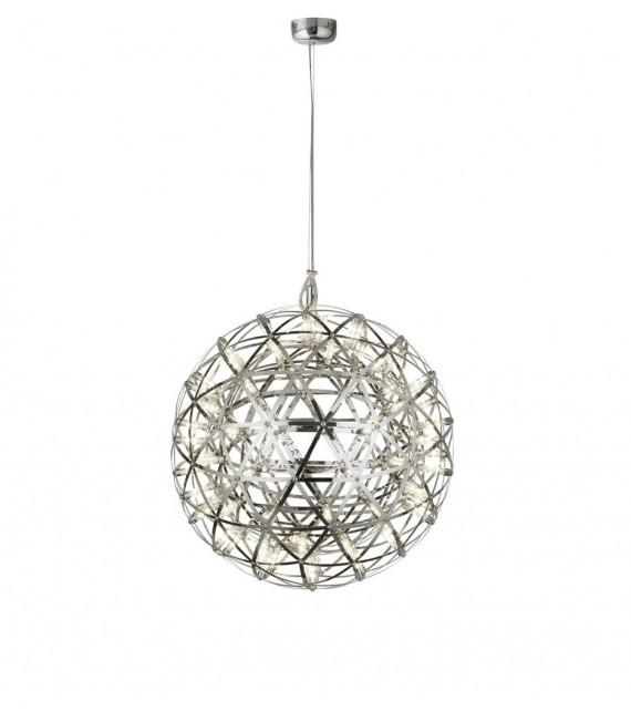 Integrated LED ceiling light Galaxy Aluminium, mild steel Chrome 44 Cm