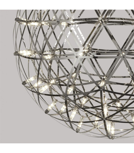 Integrated LED ceiling light Galaxy Aluminium, mild steel Chrome 64 Cm