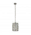 Jewel Pendant Mild Steel Chrome 1 bulb 31cm