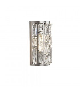 Lampada da parete Bijou Acciaio dolce Cromo 2 lampadine 27cm