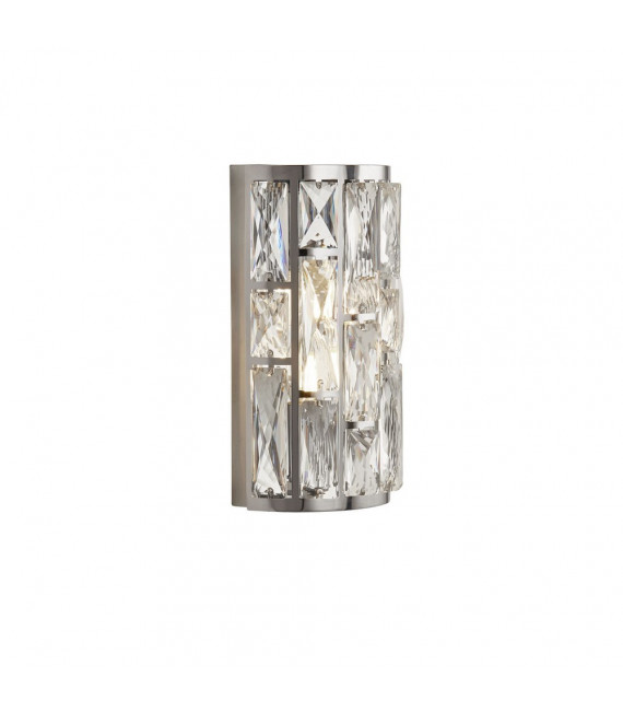 Bijou Wandleuchte Baustahl Chrom 2 flammig 27cm