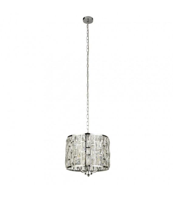 Lámpara colgante Bijou Acero dulce Cromo 3 bombillas 37cm