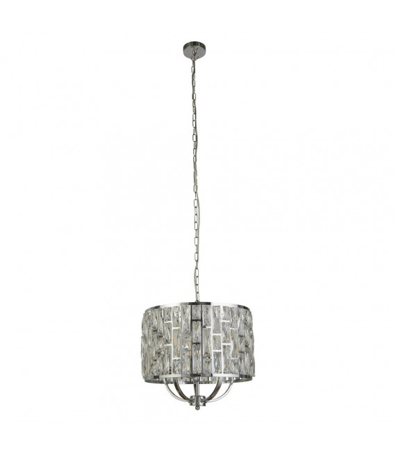 Suspension Bijou Acier doux Chrome 5 ampoules 37cm
