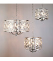 Suspension Bijou Acier doux Chrome 8 ampoules 38cm