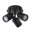 Plafonnier Spot Samson Acrylique,plastique,acier inoxydable,acier doux Noir mat 3 ampoules 16cm