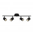 Barre de spots Samson Acrylique,plastique,acier inoxydable,acier doux Noir mat 4 ampoules 19,5cm