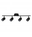 Barre de spots Samson Acrylique,plastique,acier inoxydable,acier doux Noir mat 4 ampoules 19,5cm