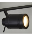 Samson spotlight bar Acrylic, plastic, stainless steel, mild steel Matte black 4 bulbs 19.5cm