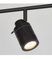Barre de spots Samson Acrylique,plastique,acier inoxydable,acier doux Noir mat 6 ampoules 19,5cm
