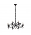 Infinity pendant Mild steel Matte black 8 bulbs 32cm