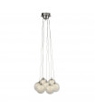 Suspension Cluster Acier doux Chrome 7 ampoules 120cm