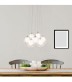 Cluster pendant Mild steel Chrome 7 bulbs 120cm