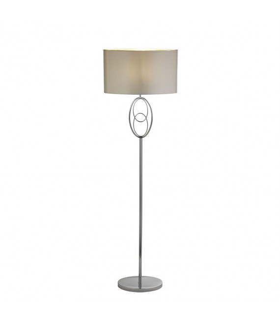 Lampadaire Loopy Tissu,acier doux Argent,chrome 1 ampoule 135cm