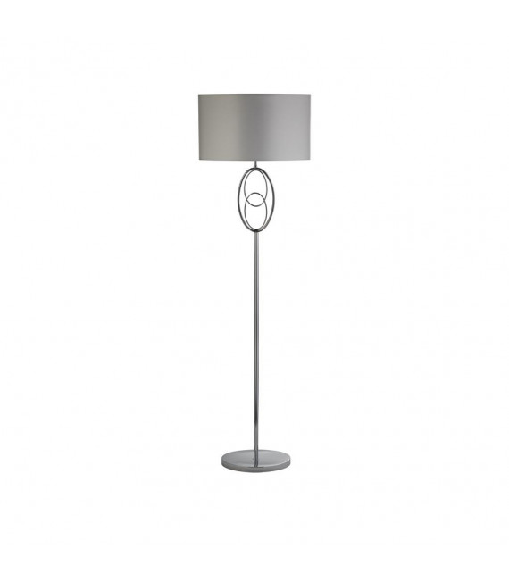 Floor lamp Loopy Fabric, mild steel Silver, chrome 1 bulb 135cm
