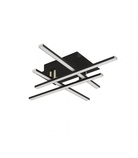 Plafón LED integrado Matrix Acero dulce Negro mate 4 bombillas 8,5cm