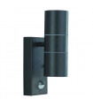 Led Outdoor Glass Aluminum garden wall light 2 bulbs 22cm