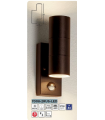 Applique de jardin détécteur Metro Verre,acier inoxydable Brun rouille 2 ampoules 21,5cm