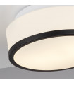Bathroom ceiling light Cheese Glass, mild steel white black 2 bulbs 9.5cm