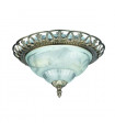 Flush ceiling light Antique brass 2 bulbs 17cm
