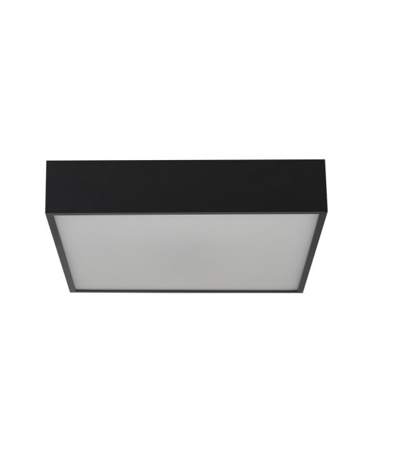 Plafón de baño Zeus Aluminio, plástico blanco, ópalo blanco, Negro