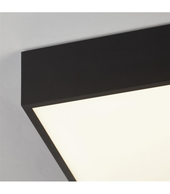 Plafonnier salle de bains Zeus Aluminium,plastique blanc,opale blanc,Noir ampoules cm