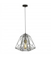 Suspension Geometric Acier Noir mat 1 ampoule 35cm