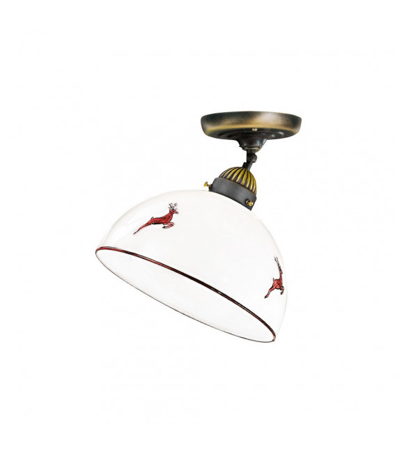 Plafonnier Nonna Laiton antique 1 ampoule 23cm