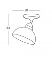 Plafonnier Nonna Laiton antique 1 ampoule 23cm
