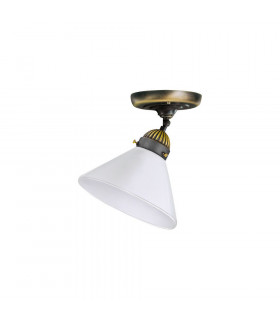 Deckenleuchte Nonna Messing Antik matt 1 Glühbirne 19cm