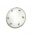 Moon glass ceiling light 1 light Antique brass
