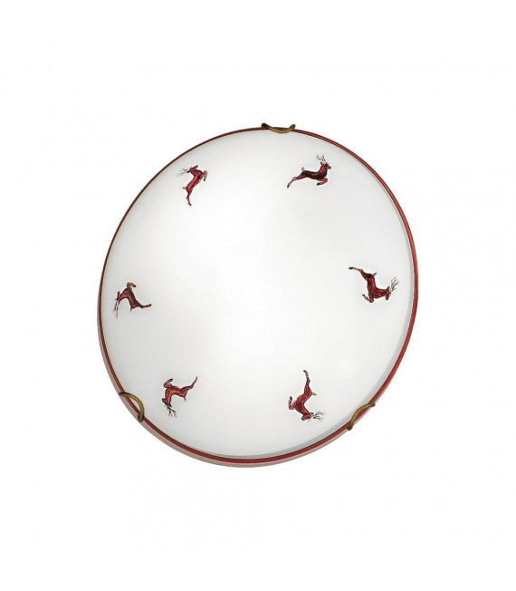 Glas-Deckenleuchte Moon Antique Messing 1 Glühbirne 8cm